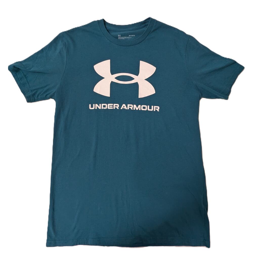Men's Under Armour Logo Tee Teal Size M